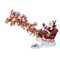 Kurt Adler 24-Inch Fabriché Musical Santa with Eight Reindeer, Set of 2 Pieces